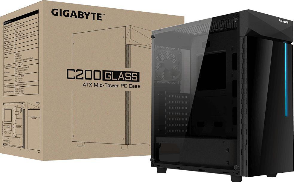 Корпус Gigabyte C200 GB-C200G черный без БП ATX 5x120mm 4x140mm 2xUSB3.0 audio bott PSU фото 8
