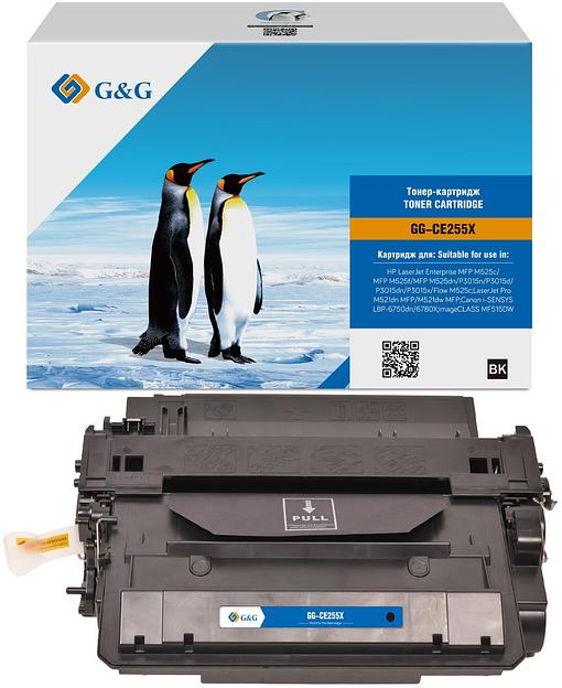 Картридж лазерный G&G GG-CE255X черный (12500стр.) для HP LJ Enterprise MFP M525c/P3015n/LJ Pro M521dn MFP фото 2