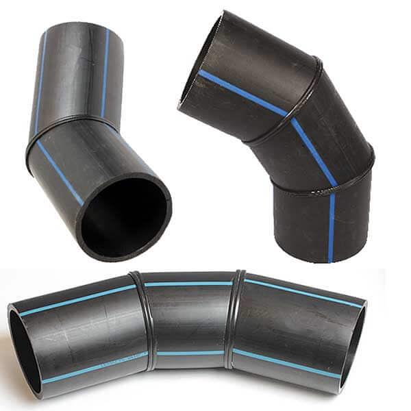 Отвод ПЭ 45º сварной, 40-55 гр, опт фото 1