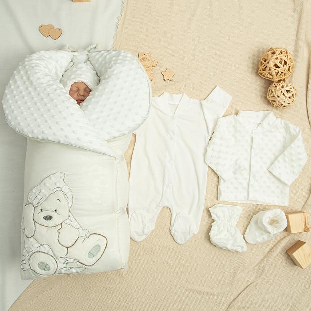 №239 Комплект на выписку «Радость» молочный ОПТ фото 1