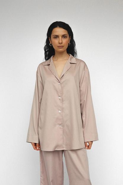 Рубашка с длинным рукавом айвори, опт фото 1