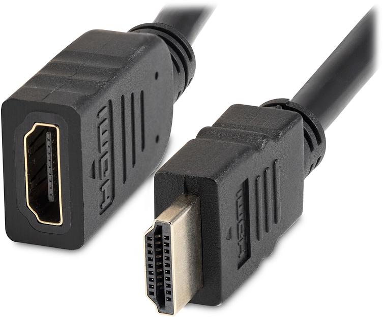 Кабель-удлинитель аудио-видео Buro HDMI (m)/HDMI (f) 1.5м. позолоч.конт. черный (BU-HDMI2.0-EXTND-1.5M) фото 2