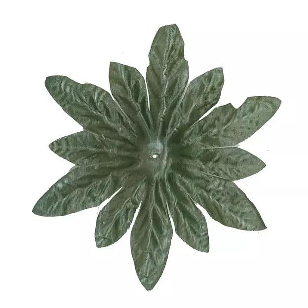 Лист не собран 12-конечн. рельеф тёмный LV-013 22см (494 шт/кг) фото 2