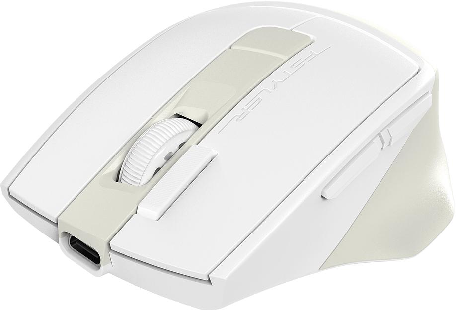 Мышь A4Tech Fstyler FG45CS Air2 бежевый оптическая (2000dpi) silent беспроводная USB для ноутбука (7but) фото 2