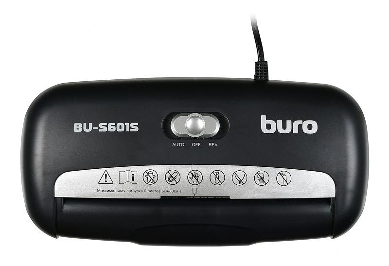 Шредер Buro Home BU-S601S (секр.Р-1) ленты 6лист. 10лтр. пл.карты фото 3