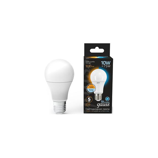 Лампа LED GAUSS E27, груша, 10Вт, A60, 10 шт. [102502110-t] фото 1