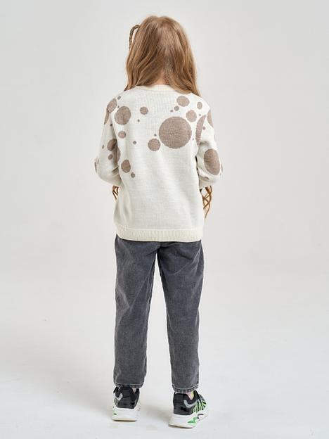 Джемпер «Жирафик» молочный, для девочек ОПТ фото 8