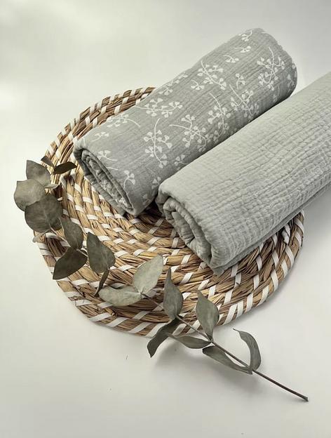 Пеленки для новорожденных муслиновые, зеленый фото 1