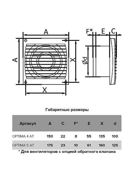 Бытовой вентилятор OPTIMA 5 AT AURAMAX опт фото 5