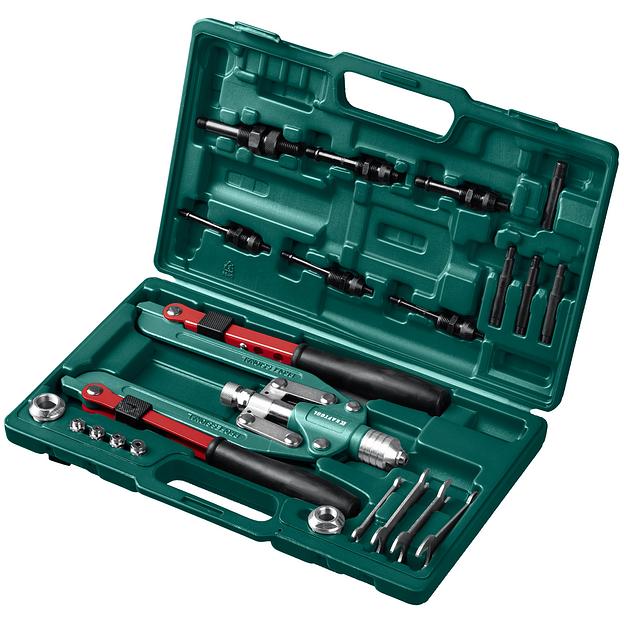 KRAFTOOL Combo3-M12, 3 вида заклёпок, комбинированный складной заклепочник в кейсе (31182) фото 6