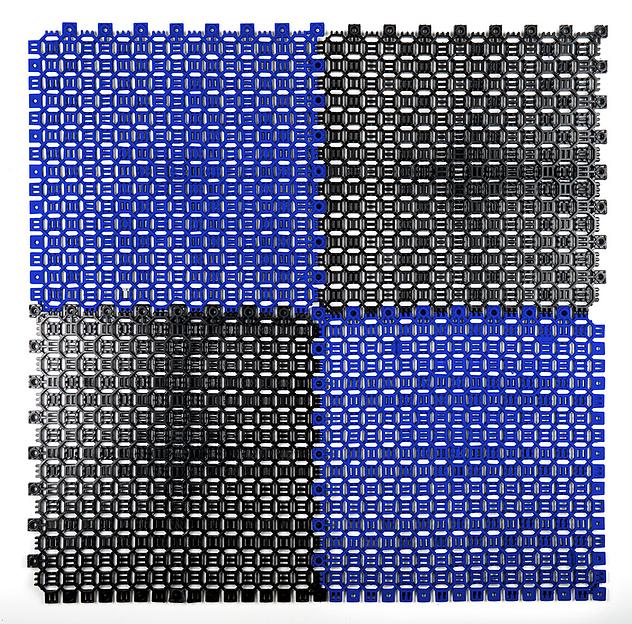 Sold Clean - уличное грязезащитное покрытие, Цвет Синий RAL 5005, Толщина модуля 9 мм. фото 1