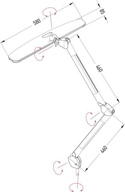 Светильник Rexant 31-0401 настольный на струбцине белый 21Вт фото 8