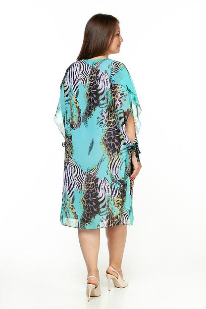 Платье женское  6020/06/Бирюзовый, черный  фото 3