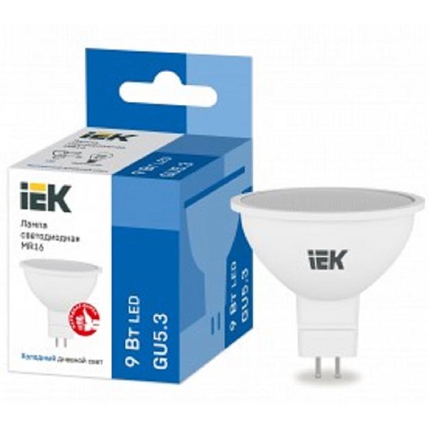 Iek LLE-MR16-9-230-65-GU5 Лампа LED MR16 софит 9Вт 230В 6500К GU5.3 фото 1