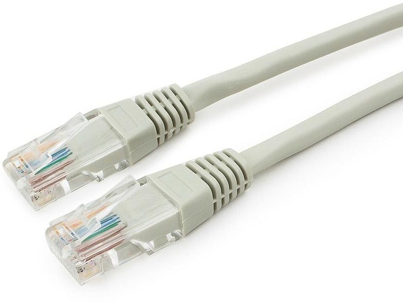 Патч-корд CABLEXPERT LSZH медный UTP кат.5e, 1м, литой, многожильный (серый) (PP30-1M) фото 1