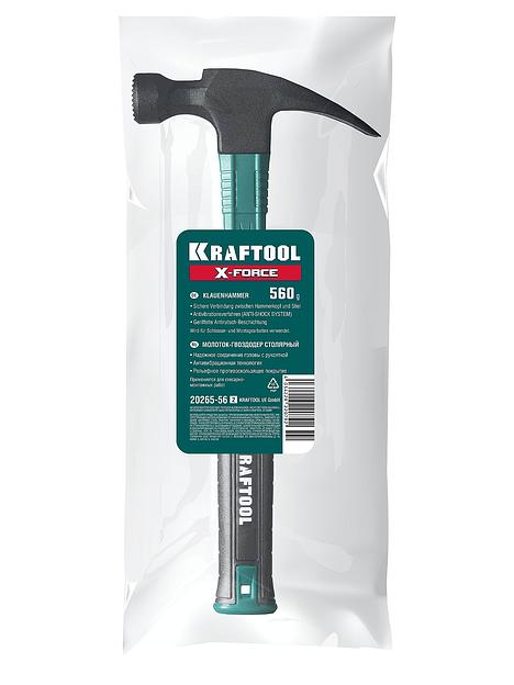 KRAFTOOL X-FORCE 560 г, столярный молоток-гвоздодёр (20265-56) фото 6