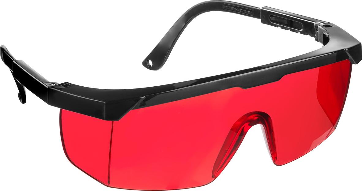 STAYER OPTIMA открытые, красные защитные очки, открытые, оптический класс 1 (2-110457) фото 1