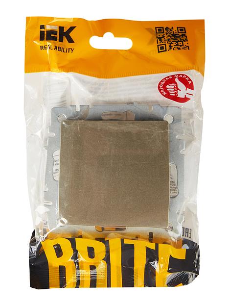 IEK BR-V12-0-10-K37 BRITE Выключ. 1-кл. прох. 10А ВС10-1-6-БрШ шамп. фото 6