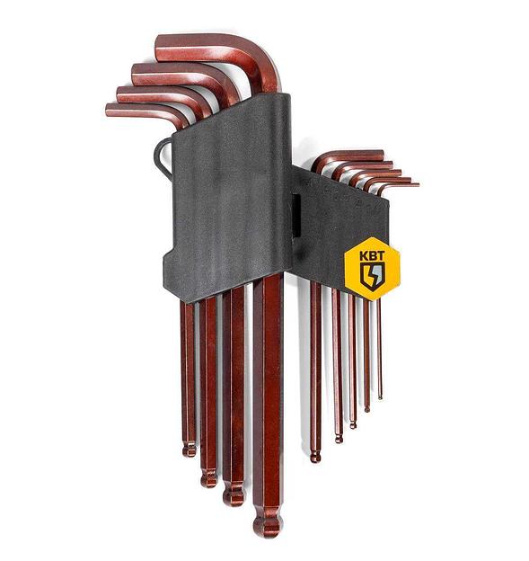 Набор шестигранных ключей с шаром КШ-9-S2 серия KBT-PROFESSIONAL фото 2
