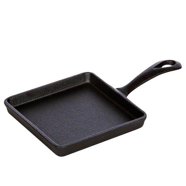 Сковорода порц. 14*14 см. h=1 см. чугун. /1/ фото 1