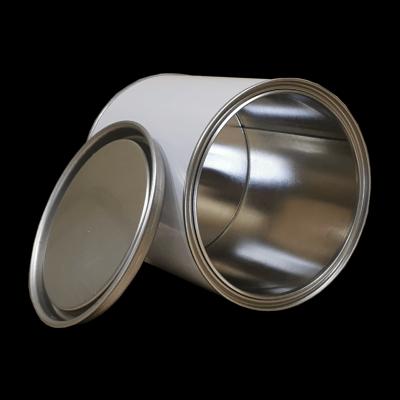 Металлическая банка 0,8 литра с крышкой цвет белый фото 1