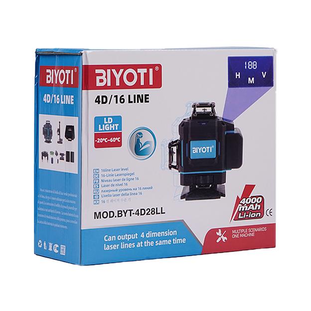 Лазерный уровень BIYOTI 16 линий (зеленый луч) BYT-4D28LL фото 3