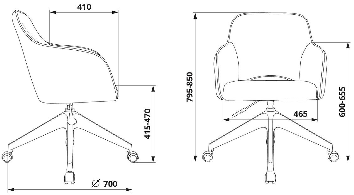 Кресло Бюрократ CH-380GL коричневый Marsell 22 крестов.4-луч. пластик пластик серый фото 10