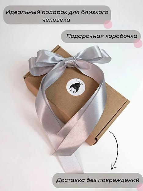 Заколка для волос «Бантик» Casanda Hey серая, опт фото 8