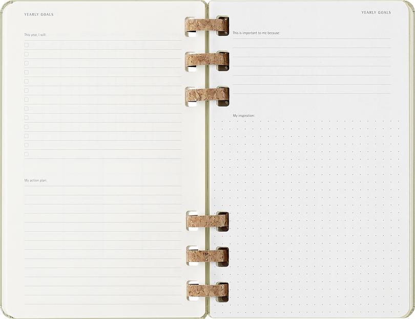 Еженедельник Moleskine ACADEMIC SPIRAL DHSPK5212AMWH3 Large 150х210мм 200стр. кремовые страницы спираль киви фото 7