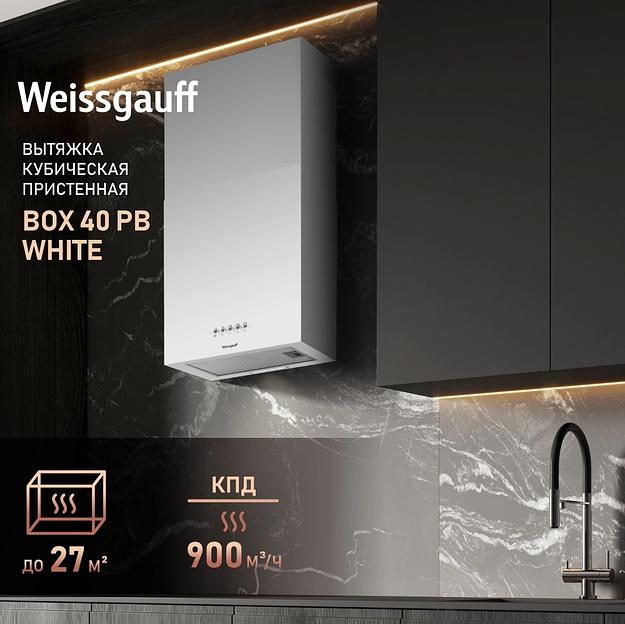 Вытяжка Weissgauff BOX 40 PB WHITE фото 10