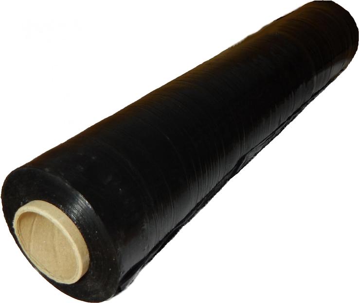 Стрейч плёнка 500мм 20 мк 2.0 кг нетто вторичное сырье черный фото 1