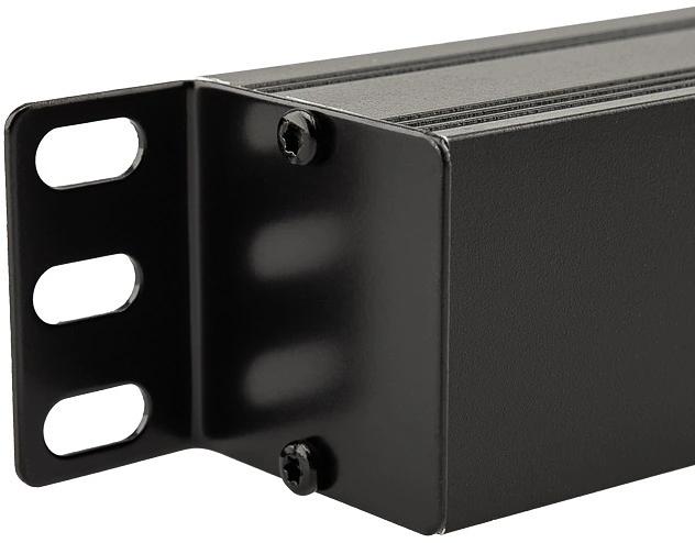 Блок распределения питания для 19" шкафов, горизонтальный, 6 розеток СЕЕ 7/4, 16A, фильтр, выкл, алюм корп, шнур 2м, вилка СЕЕ 7/7 REXANT фото 3