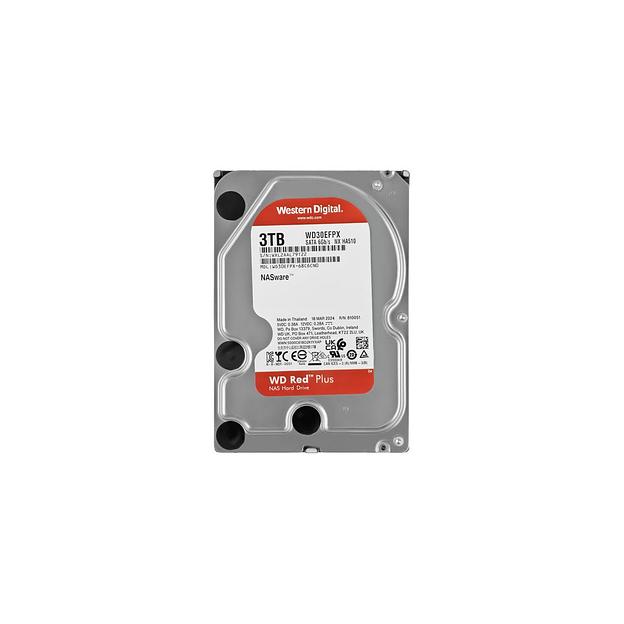 Жесткий диск WD Red Plus WD30EFPX, 3ТБ, HDD, SATA III, 3.5" фото 1