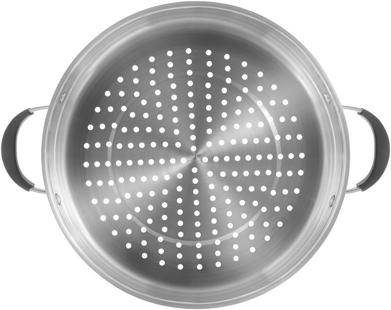 Кастрюля-пароварка Rondell RDS-1815, 30.4л, 32см, с крышкой, стальной фото 3