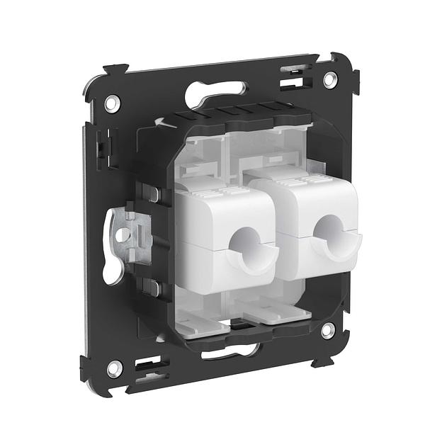 Avanti Компьютерная розетка RJ-45 без шторки в стену, кат.5е двойная, Белое облако фото 3