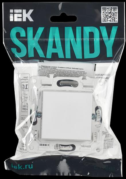 SKANDY Выключатель 1-клавишный проходной 10А SK-V02W арктический белый IEK фото 8