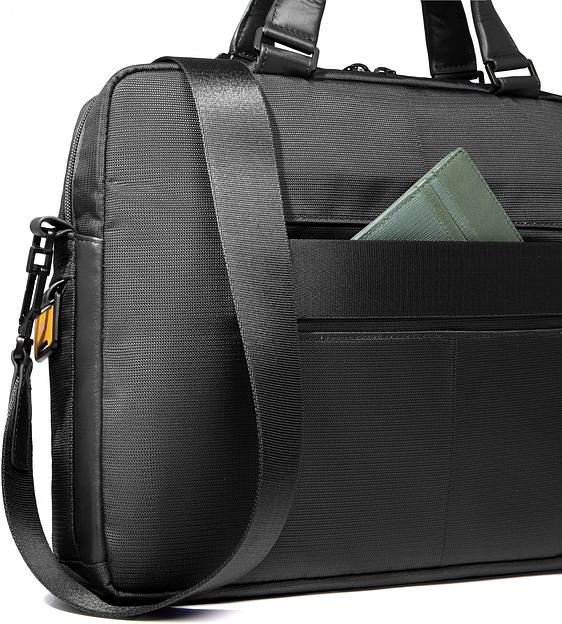 Деловая сумка Piquadro Orion CA6623S136/N с отделением для ноутбука черный ткань/натур.кожа фото 5