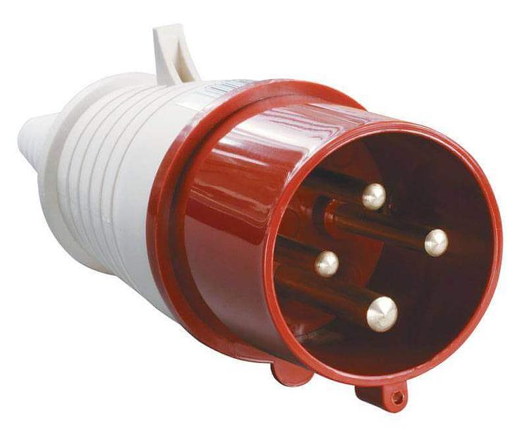 Вилка кабельная 32А 3Р+PE IР44 переносная 380В 024 фото 1