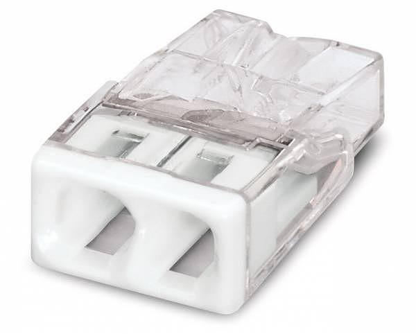 Клемма 2x2.5мм белая/прозрачная (2273-202) фото 1