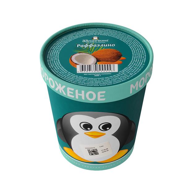 Мороженое 33 пингвина «Раффаэлино» 330 г, опт фото 1