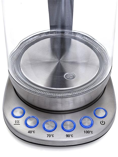 Чайник электрический Kitfort КТ-616 1.5л. 2200Вт серебристый/черный корпус: стекло/металл фото 5