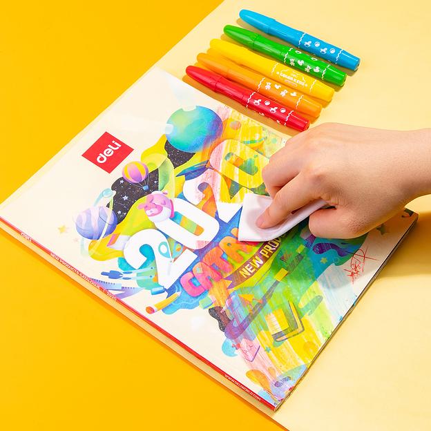 Пленка Deli EH830 Macaron для книги (набор 10шт) ПП 80мкм гладкая прозр. 360х500мм фото 2