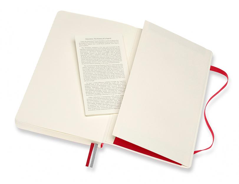 Блокнот Moleskine CLASSIC SOFT EXPENDED QP616EXPF2 Large 130х210мм 400стр. линейка мягкая обложка красный фото 5