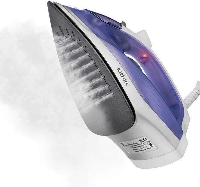 Утюг Kitfort KT-2603 1300Вт белый/фиолетовый фото 2