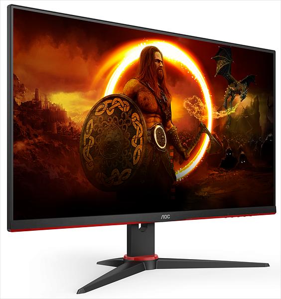 Монитор 23,8" AOC 24G2SAE/BK 1920x1080@165Hz VA LED 16:9 4ms VGA 2*HDMI 80M:1 178/178 350cd 3000:1 Tilt Black/Red (24G2SAE) фото 3