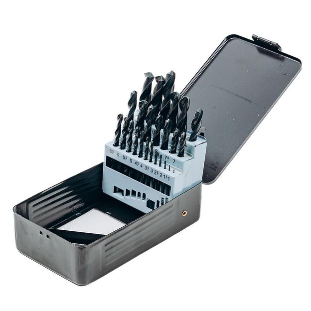 Набор сверл по металлу HSS (1-13мм, 25 шт) Deli DH-MHZ025-ED1 металлический кейс фото 2