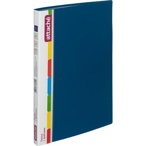 Папка файловая с 60 карманами, А4, KT-60/07, синий, Attache фото 1