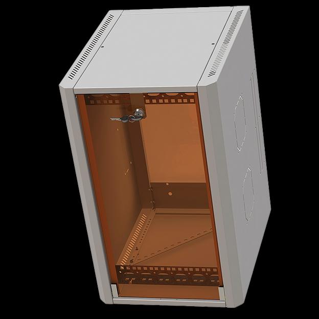 Шкаф настенный телекоммуникационный 600х350 мм, 9U, ТВЛ-9U-600-350-СР фото 1