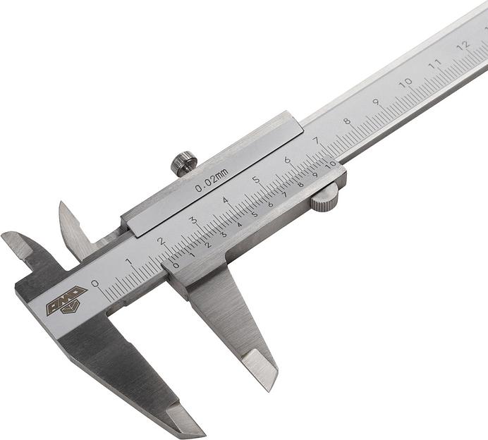 Штангенциркуль нониусный Amo SLM-150 серый пластиковый футляр (855542) фото 3