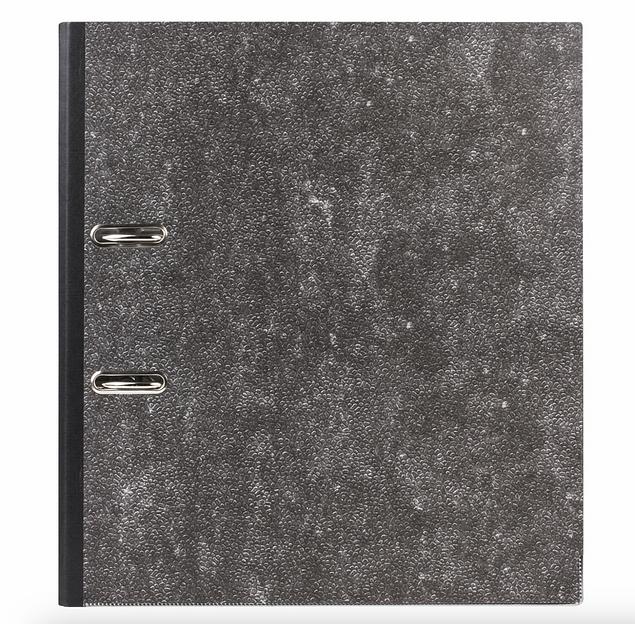 Папка-регистратор «BRAUBERG» фактура стандарт, с мраморным покрытием 75 мм, черный корешок, опт фото 1